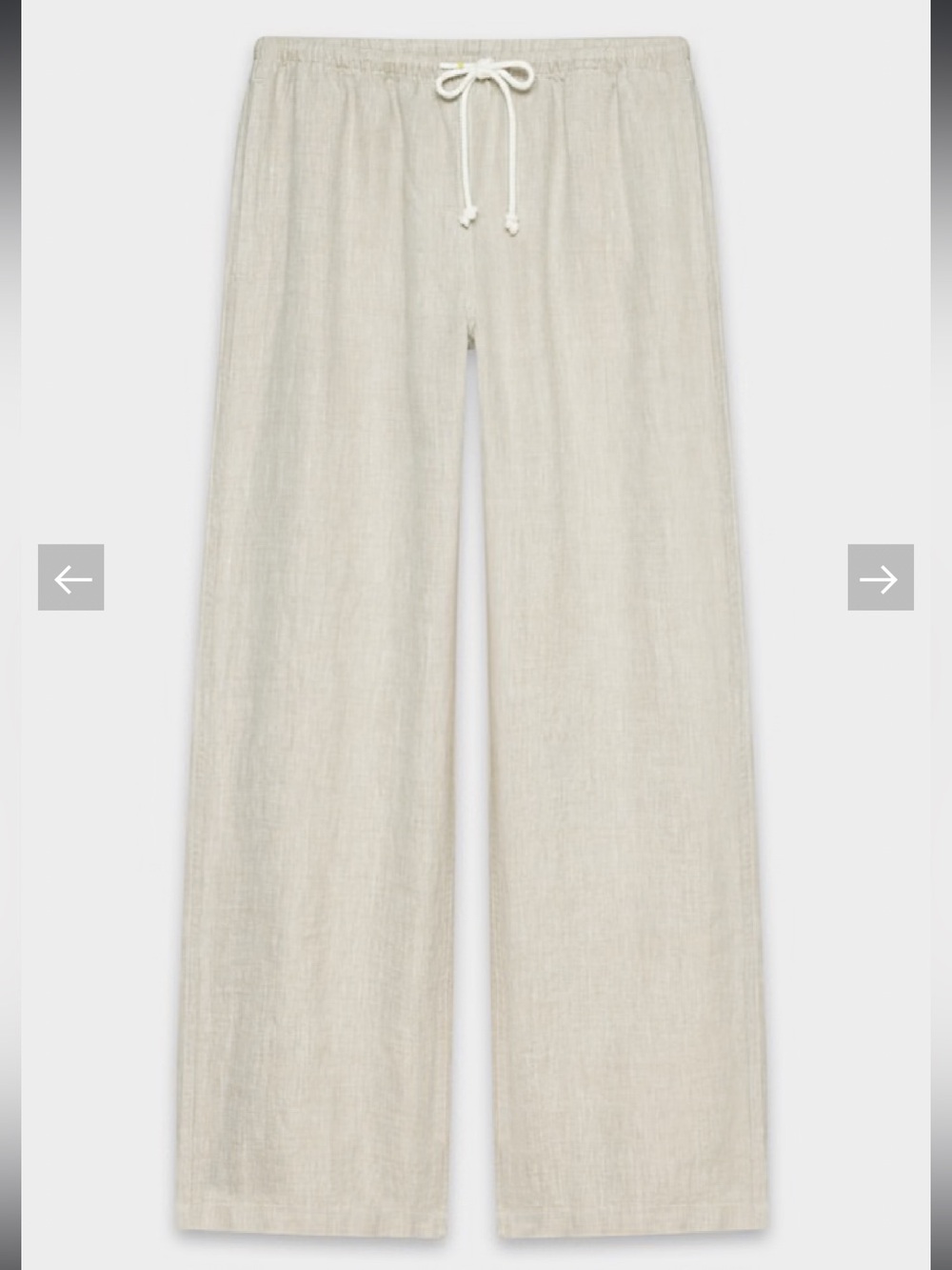 Aritzia TNA Linen-Blend Drawstring Pants in Light Beige NWT - Picture 3 of 5